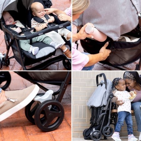 Carucior gemeni Graco DuoRider Steeple Gray – imaginea 7