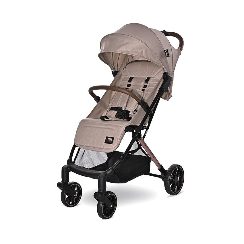 Carucior pentru nou-nascut Ribera tip troler dimensiuni compatibile avion Beige Warm – imaginea 2
