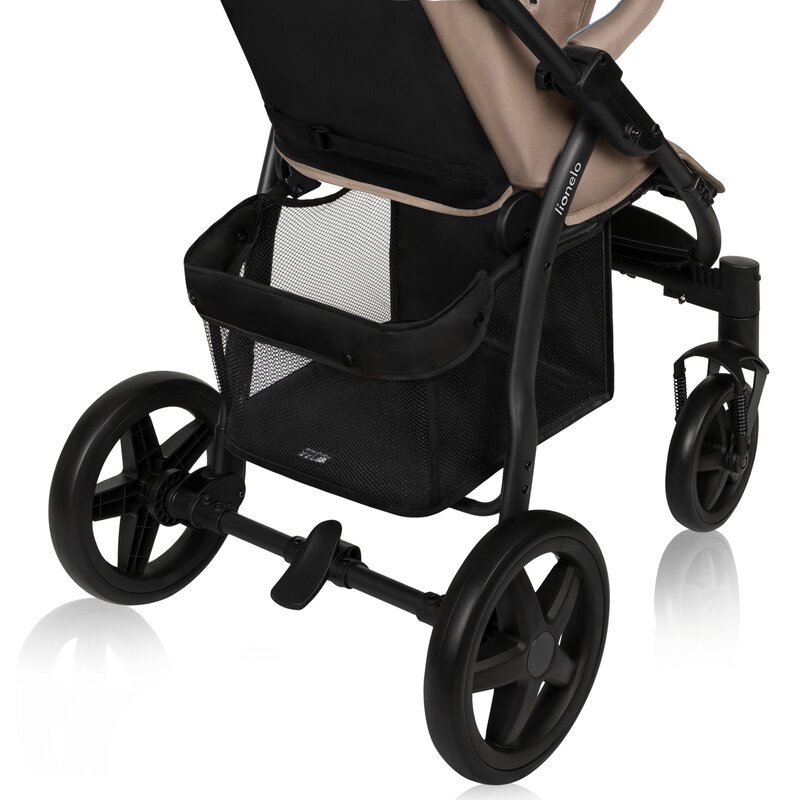 Carucior pentru copii Lionelo Annet Plus Bej, cu accesorii si capotina XXL reglabila, 0-22 kg, conform cu standardele europene de securitate – imaginea 5