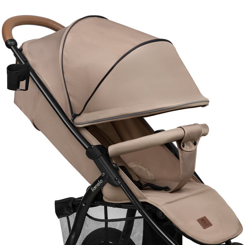 Carucior pentru copii Lionelo Annet Plus Bej, cu accesorii si capotina XXL reglabila, 0-22 kg, conform cu standardele europene de securitate – imaginea 7