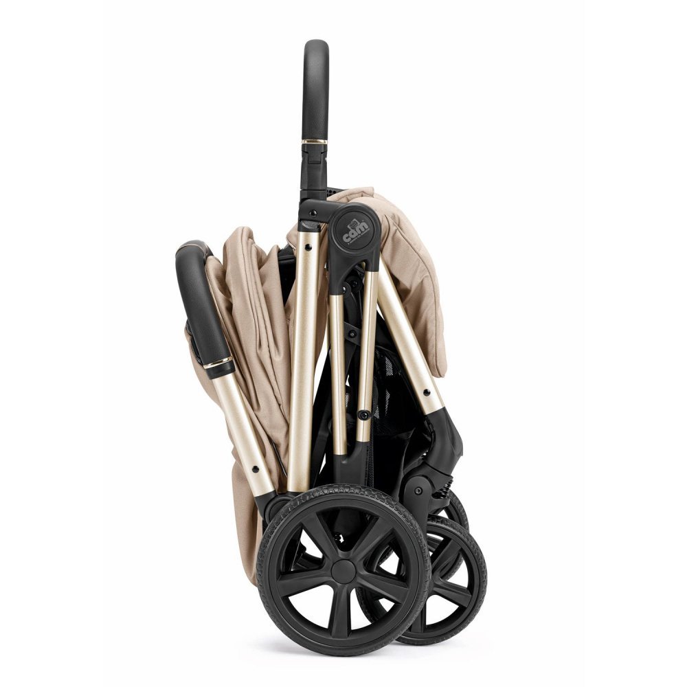 Carucior sport Off-Road Air Beige CAM, 0-4 ani, UV 50+, spatar reglabil, suspensii, suport picioare ajustabil – imaginea 4