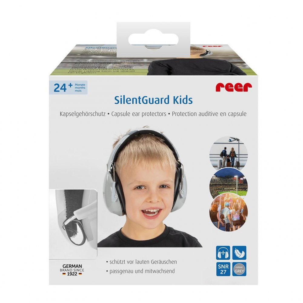 Casti antifonice pentru copii Reer SNR 27 SilentGuard Kids gri – imaginea 2