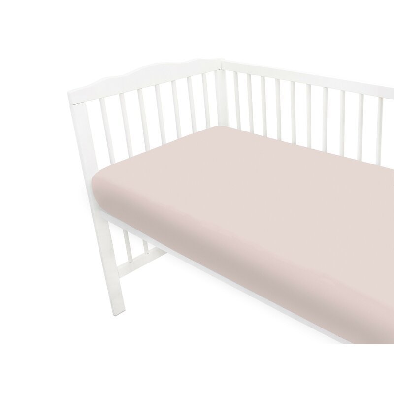 Cearceaf cu elastic MimiNu jerse 120×60 cm powder pink
