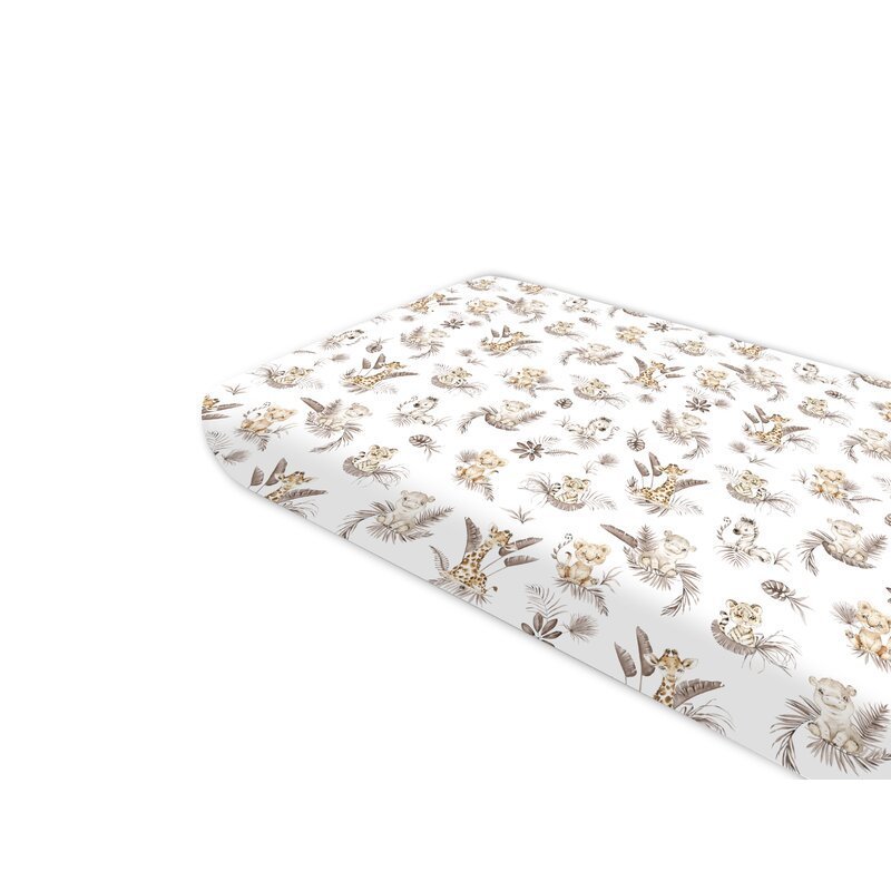 Cearceaf cu elastic MimiNu 160×80 cm din bumbac Savanna – imaginea 3