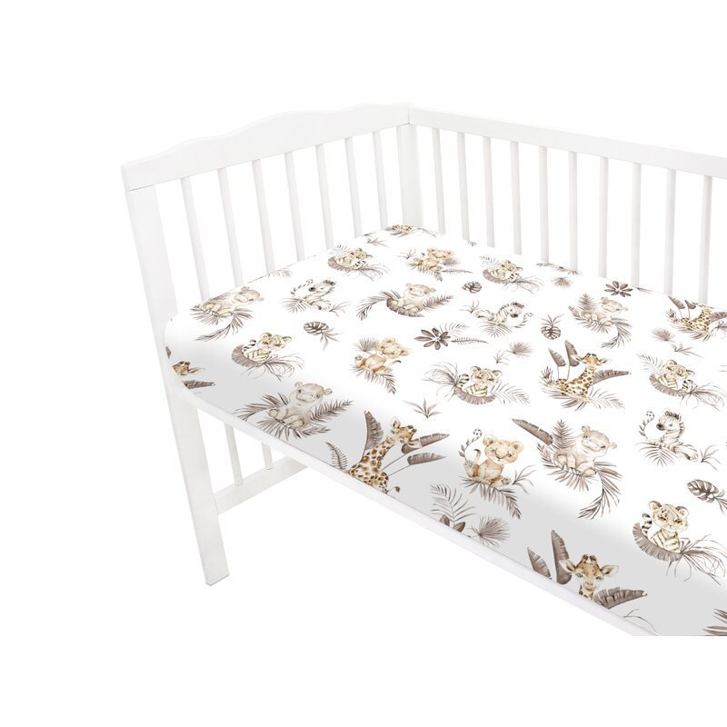 Cearceaf cu elastic MimiNu 140×70 cm din bumbac Savanna – imaginea 3