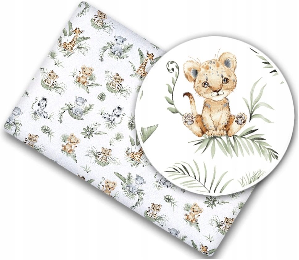 Cearceaf cu banda elastica pentru pat copii dimensiune 120 x 60 cm 100 bumbac, BabyMam Africa – imaginea 4