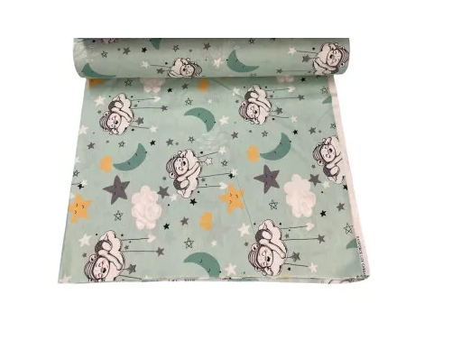 Cearsaf cu elastic pe colt 120×60 cm Ursuleti vernil