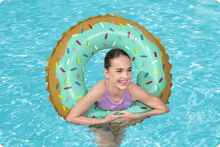 Colac gonflabil de inot 91 cm Green Donut – imaginea 3