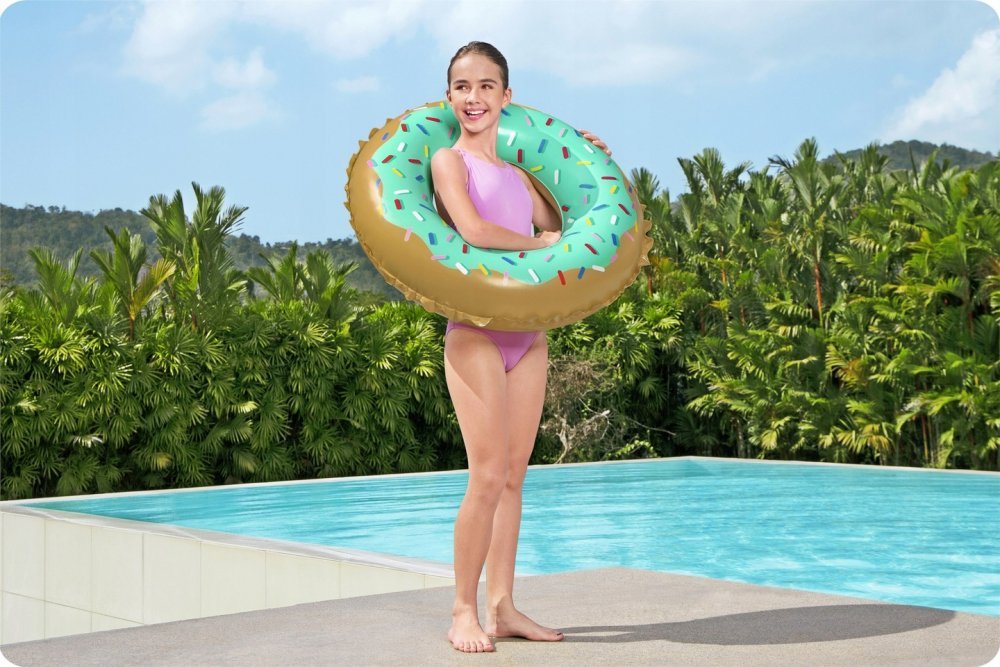 Colac gonflabil de inot 91 cm Green Donut – imaginea 5