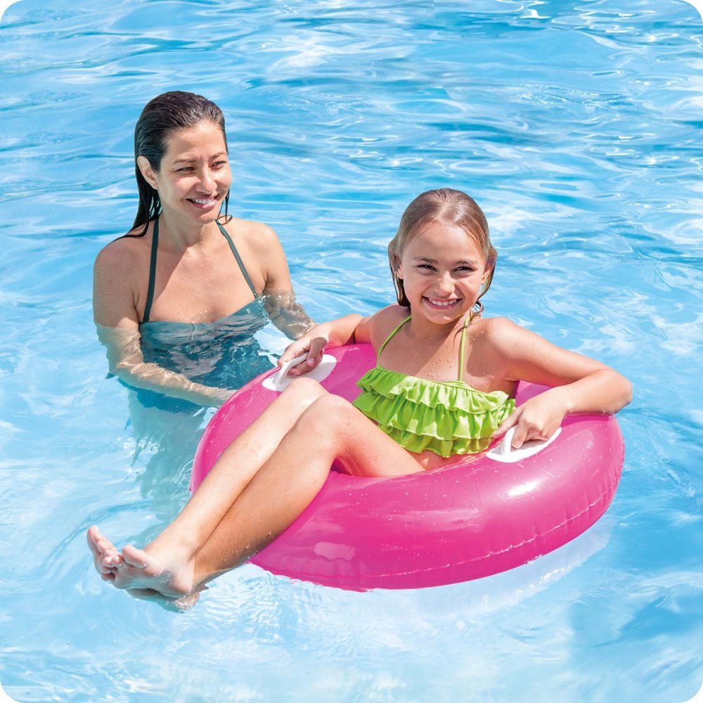 Colac gonflabil cu manere Intex 76 cm Roz – imaginea 2