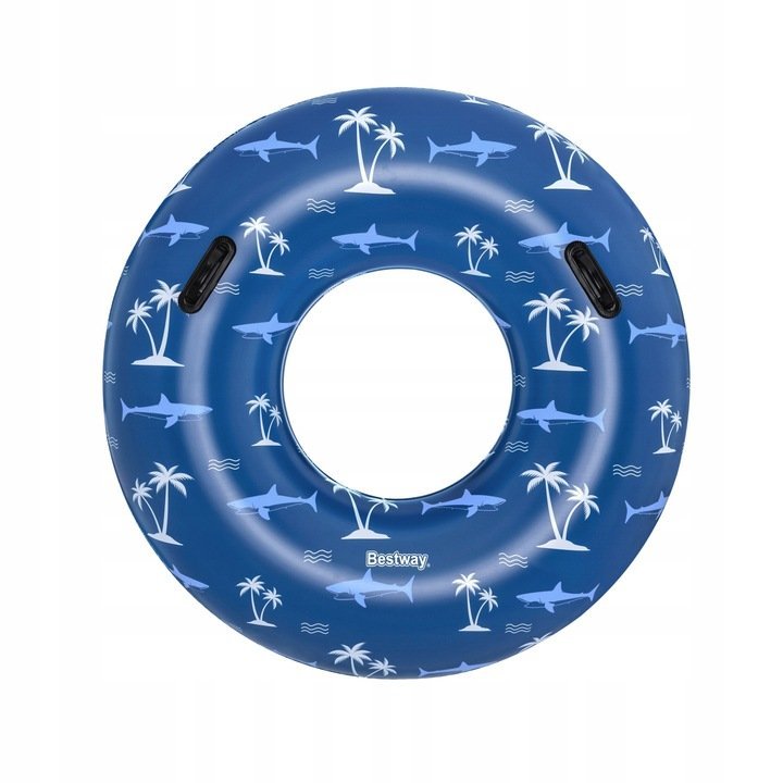 Colac gonflabil de inot cu manere 119 cm Tropical Blue – imaginea 8