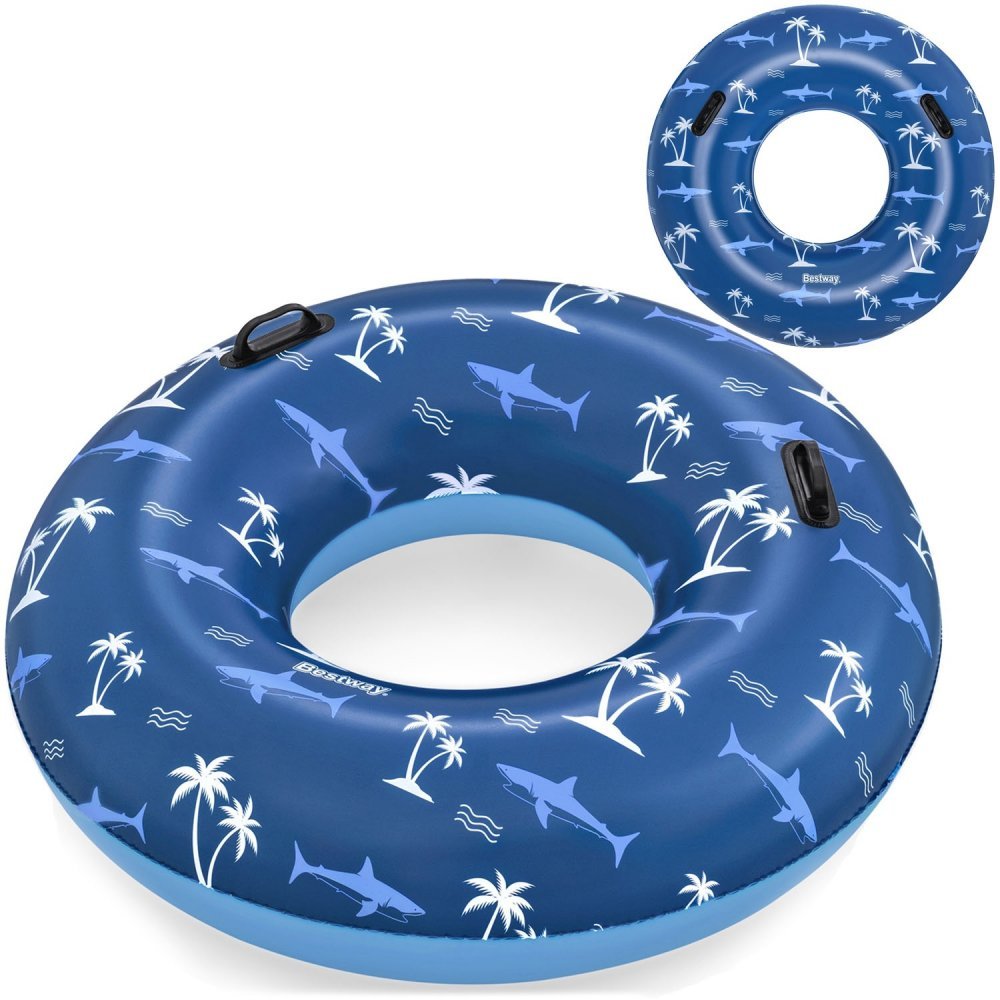 Colac gonflabil de inot cu manere 119 cm Tropical Blue – imaginea 7