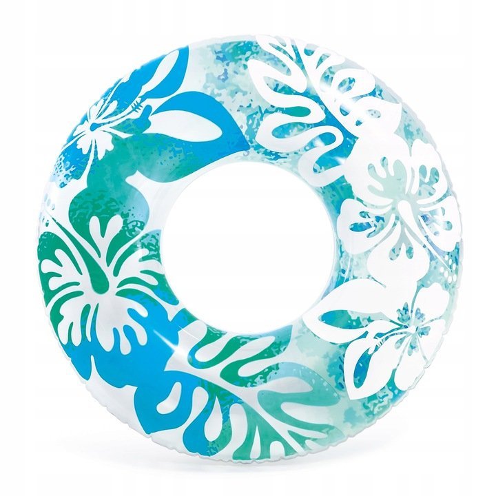 Colac gonflabil pentru inot 91 cm Blue Flowers – imaginea 5