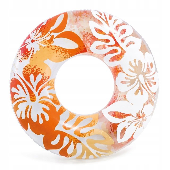 Colac gonflabil pentru inot 91 cm Orange Flowers – imaginea 2