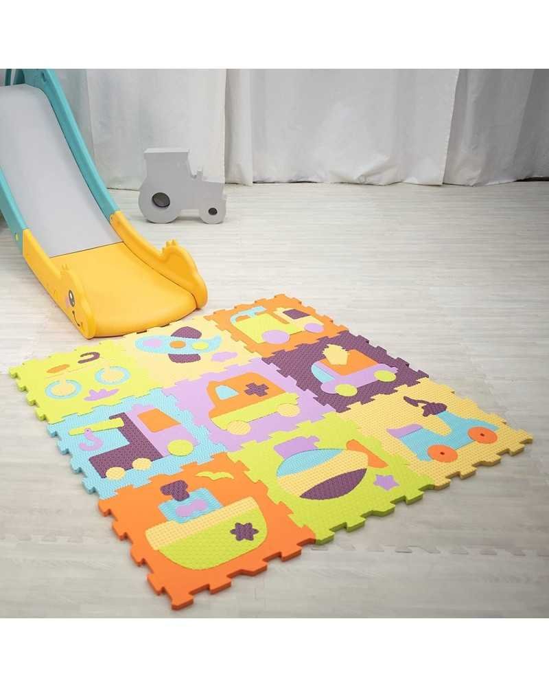 Covoras Puzzle Lumea jucariilor 92×92 cm – imaginea 2