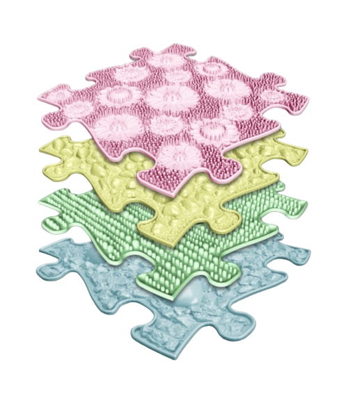 Covoras ortopedic senzorial puzzle Set Pastel Start – imaginea 4