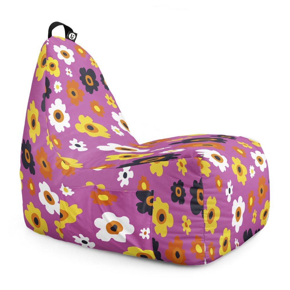 Fotoliu Puf Bean Bag tip Chill XL Daisy fundal mov – imaginea 6