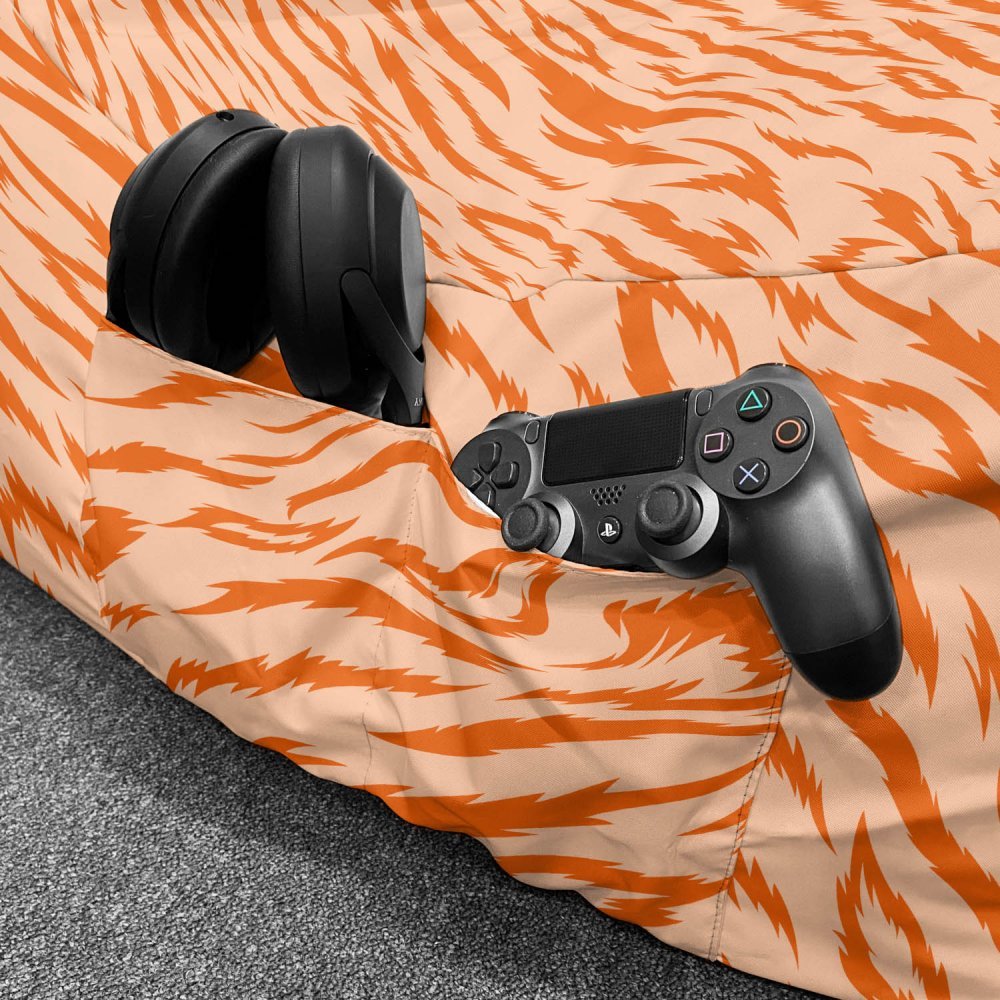 Fotoliu puf Bean Bag tip chill XL tigre orange – imaginea 4