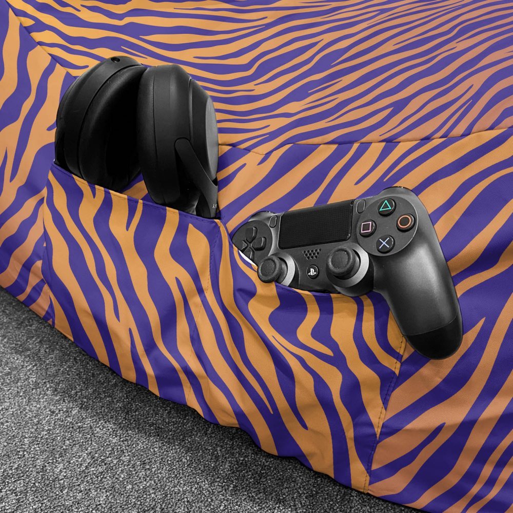 Fotoliu puf Bean Bag tip chill XL zebra gradient dark – imaginea 4