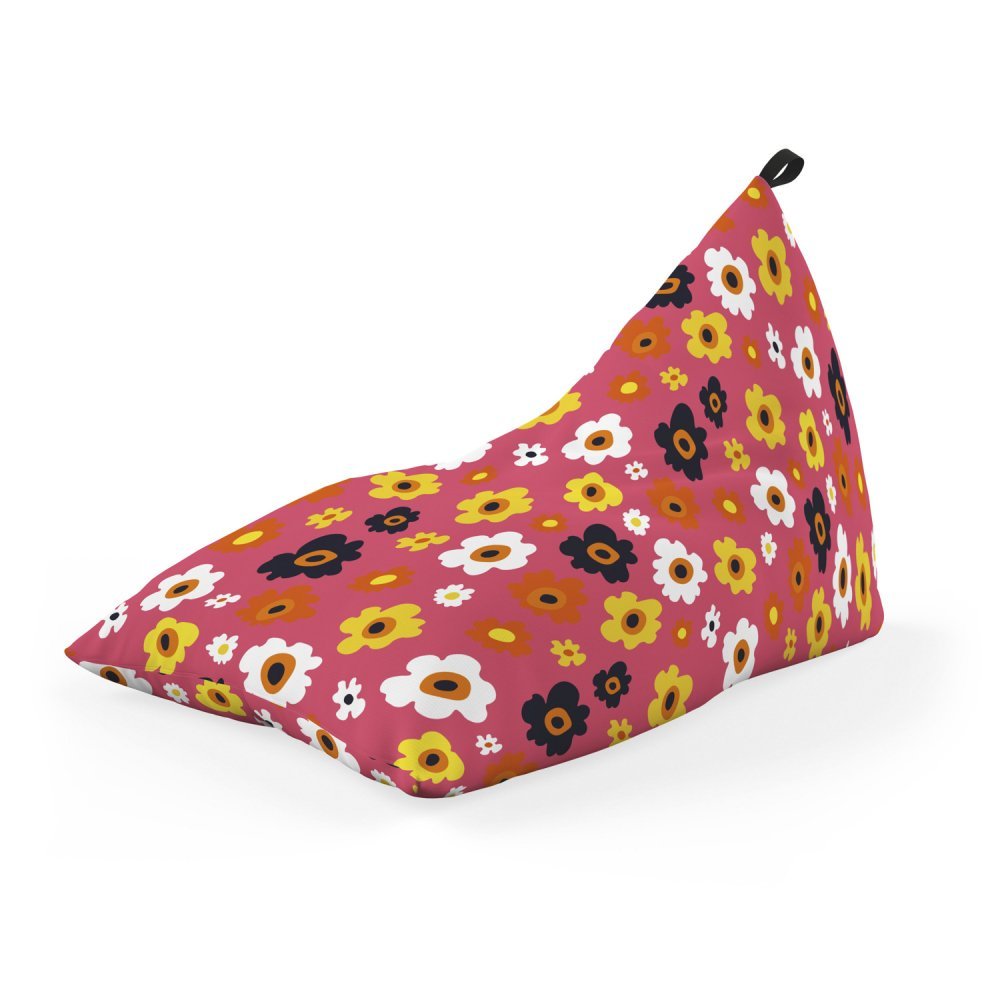 Fotoliu Puf Bean Bag tip Lounge Daisy fundal roz – imaginea 5