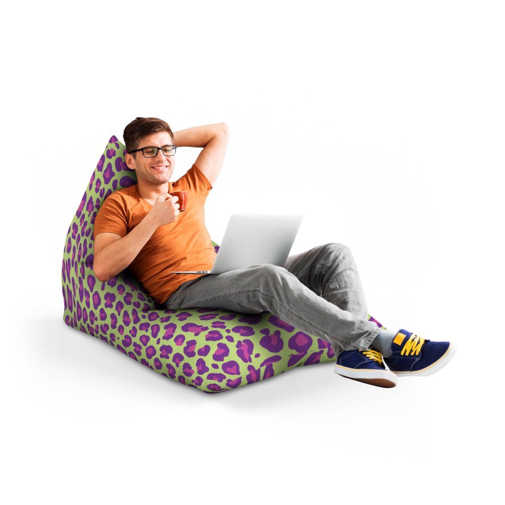 Fotoliu puf Bean Bag tip lounge leopard madness – imaginea 3
