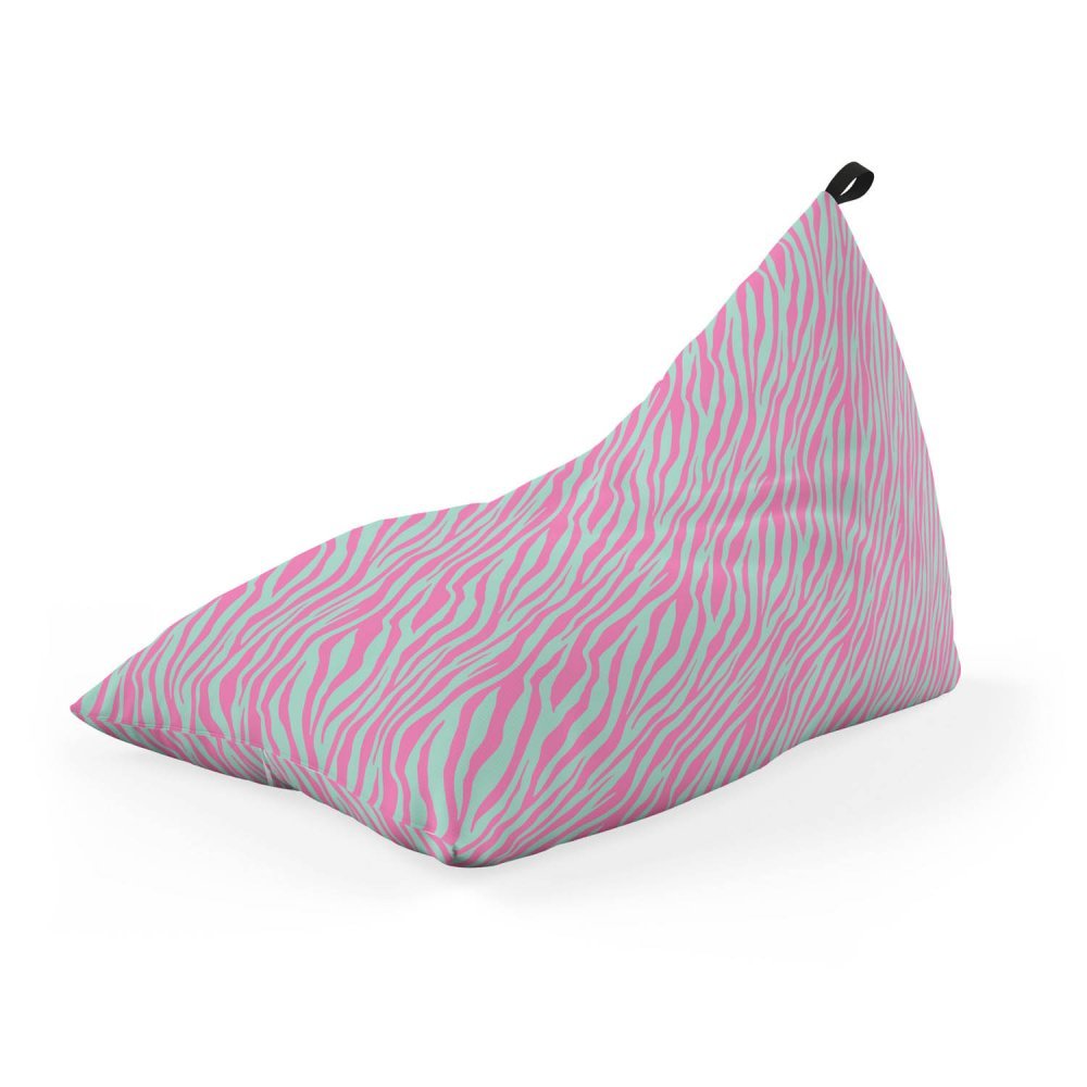 Fotoliu puf Bean Bag tip lounge zebra blue – imaginea 5