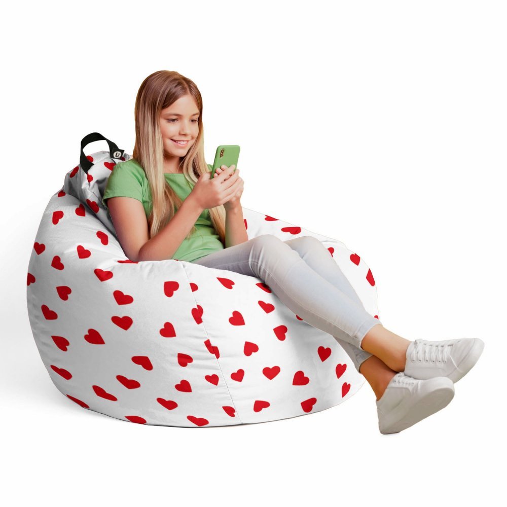 Fotoliu Puf Bean Bag tip Para L inimi fundal alb – imaginea 3