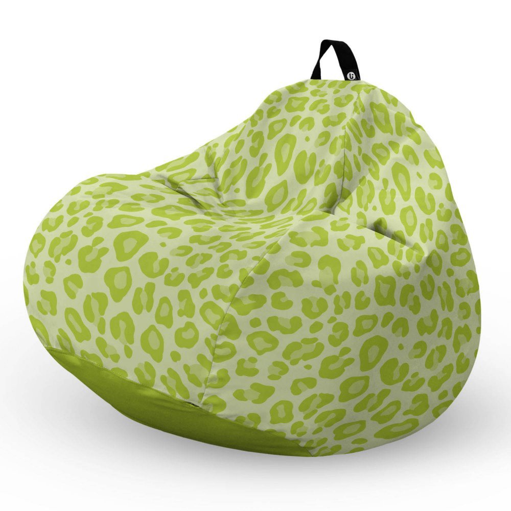 Fotoliu puf Bean Bag tip para L leopard green – imaginea 5