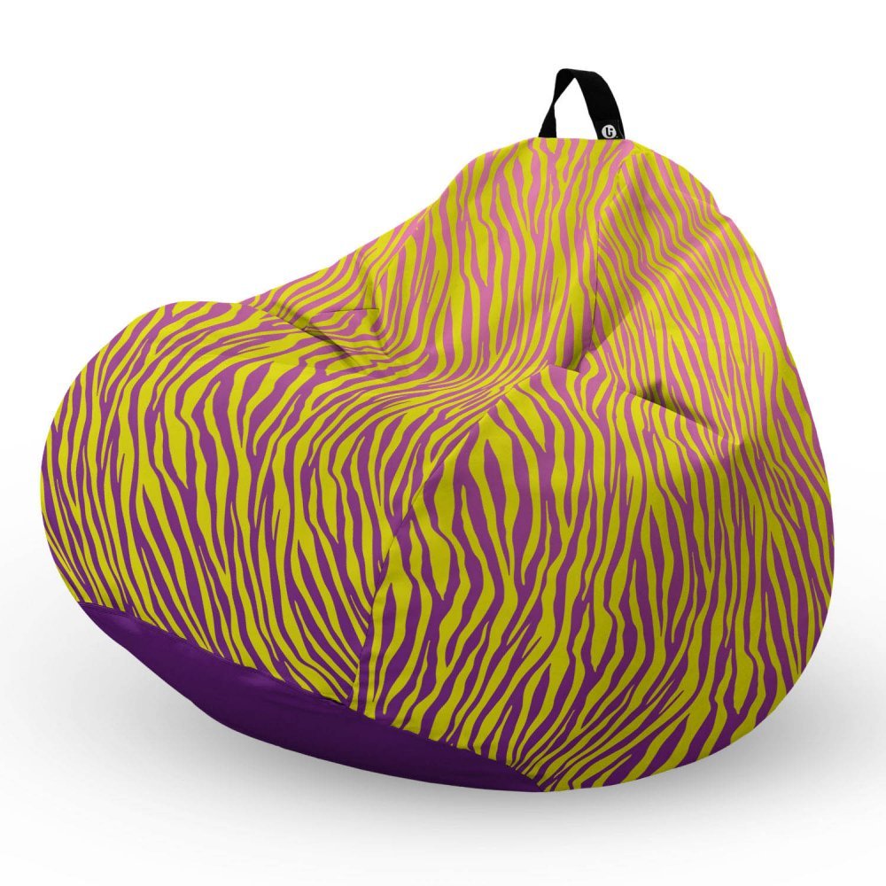 Fotoliu puf Bean Bag tip para L zebra gradient bright – imaginea 5
