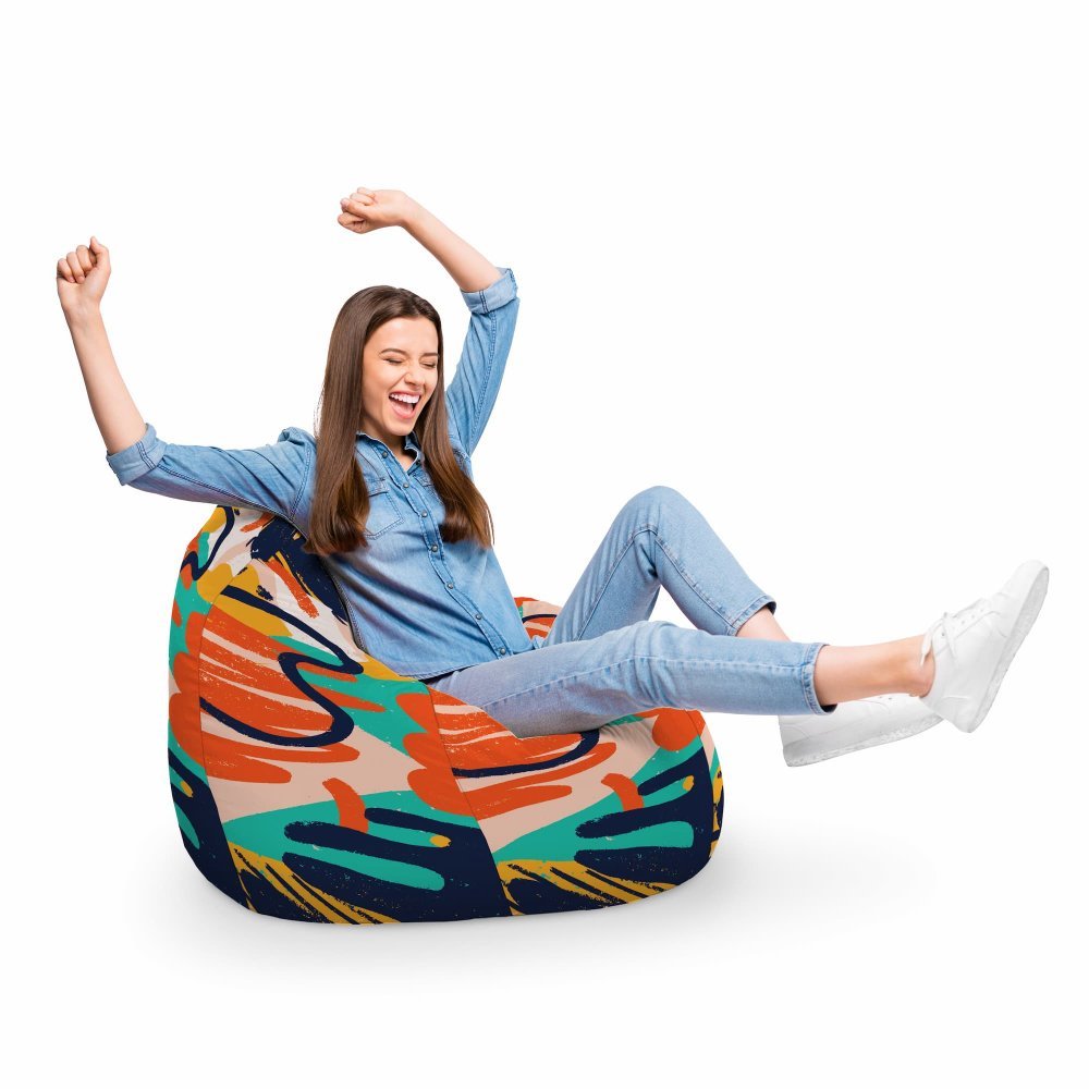 Fotoliu Puf Bean Bag tip Para XL Abstract Paint – imaginea 3