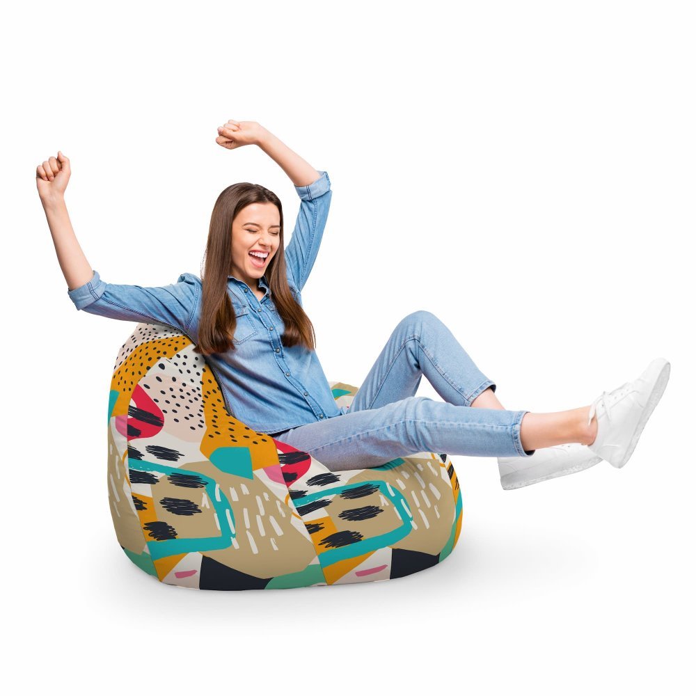 Fotoliu Puf Bean Bag tip Para XL Abstract Passionfruit – imaginea 3