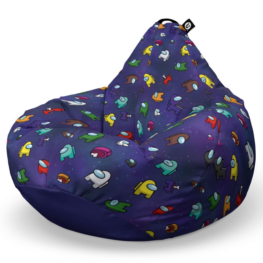 Fotoliu Puf Bean Bag tip Para XL Among Us Blue – imaginea 5