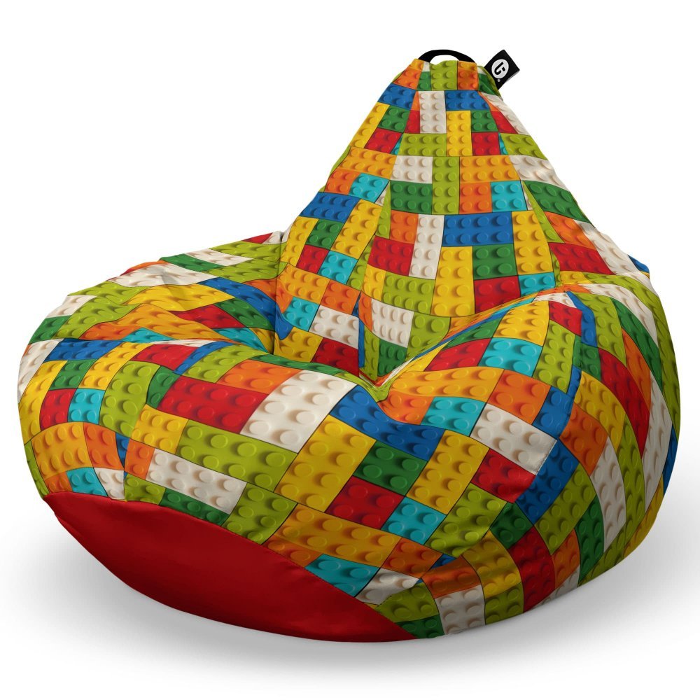 Fotoliu Puf Bean Bag tip Para XL Lego Tetris Verde – imaginea 5