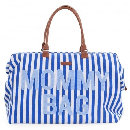Geanta de infasat Childhome Mommy Bag albastru alb – imaginea 7