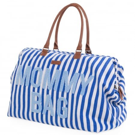 Geanta de infasat Childhome Mommy Bag albastru alb – imaginea 2