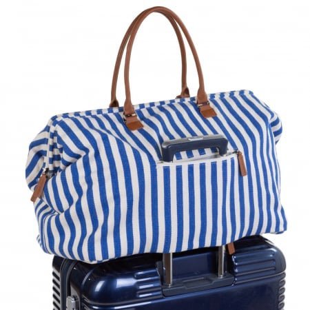 Geanta de infasat Childhome Mommy Bag albastru alb – imaginea 3