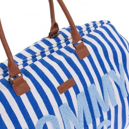 Geanta de infasat Childhome Mommy Bag albastru alb – imaginea 4
