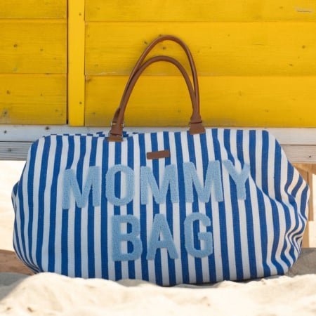 Geanta de infasat Childhome Mommy Bag albastru alb – imaginea 6