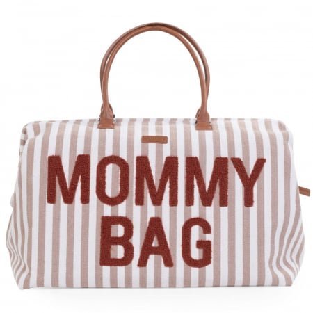 Geanta de infasat Childhome Mommy Bag nude alb – imaginea 7