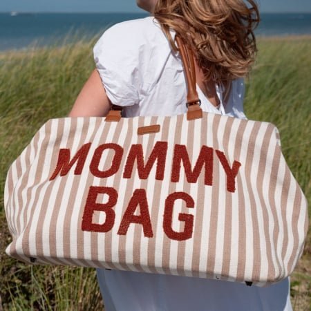 Geanta de infasat Childhome Mommy Bag nude alb – imaginea 5