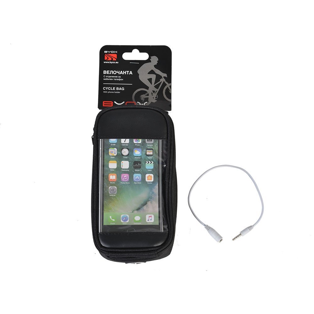 Geanta pentru bicicleta cu suport pentru telefon Byox Negru – imaginea 2