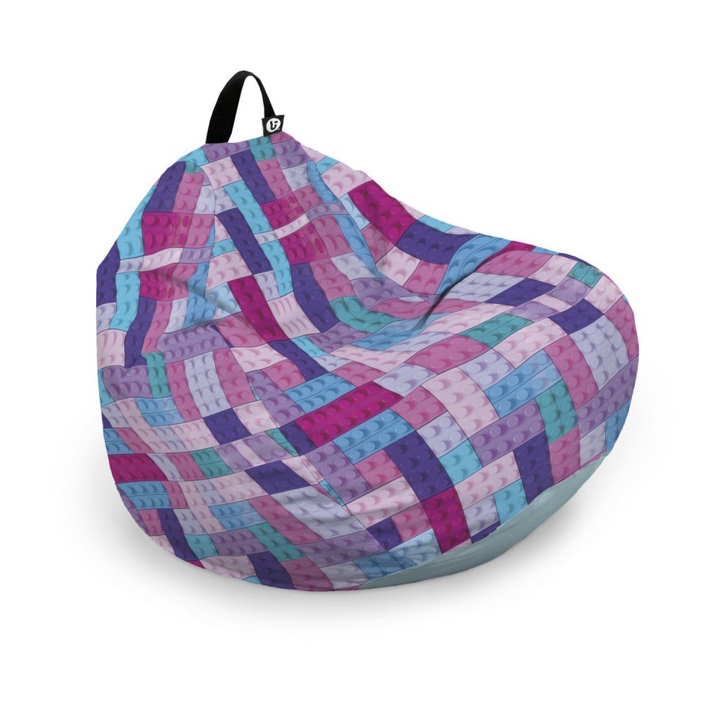 Husa fotoliu Puf Bean Bag tip Para L fara umplutura lego tetris mov – imaginea 6
