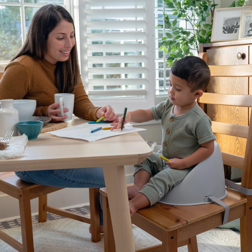 Scaun de masa si booster Ity by Ingenuity My Spot Easy-Clean grey – imaginea 7