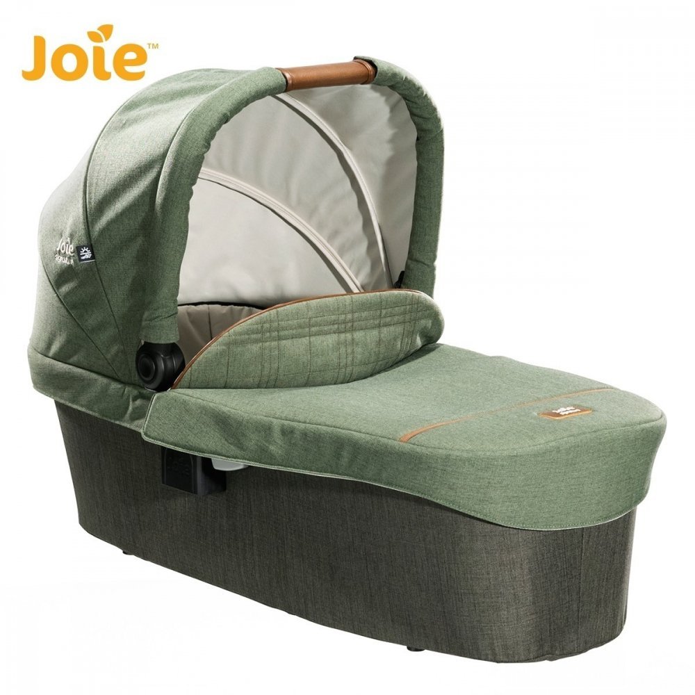 Carucior pentru copii multifunctional 3 in 1 Joie Finiti Signature PineLaurel cu Landou Ramble Pine si scoica i-Snug Laurel i-Size – imaginea 5