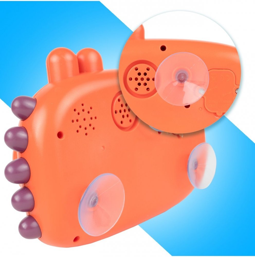 Jucarie de baie pentru facut baloane cu melodii Dino Orange – imaginea 2