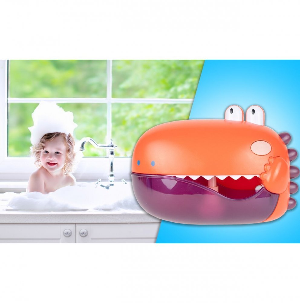 Jucarie de baie pentru facut baloane cu melodii Dino Orange – imaginea 7