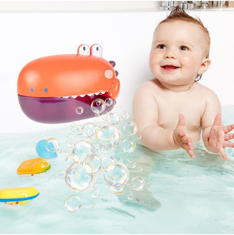 Jucarie de baie pentru facut baloane cu melodii Dino Orange – imaginea 8