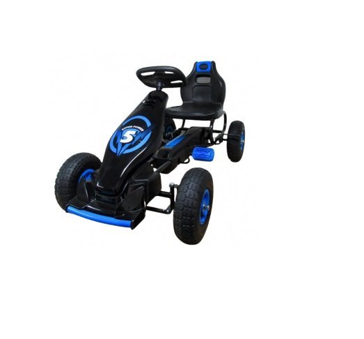 Kart cu pedale R-Sport Gokart cu roti gonflabile G8 albastru – imaginea 5