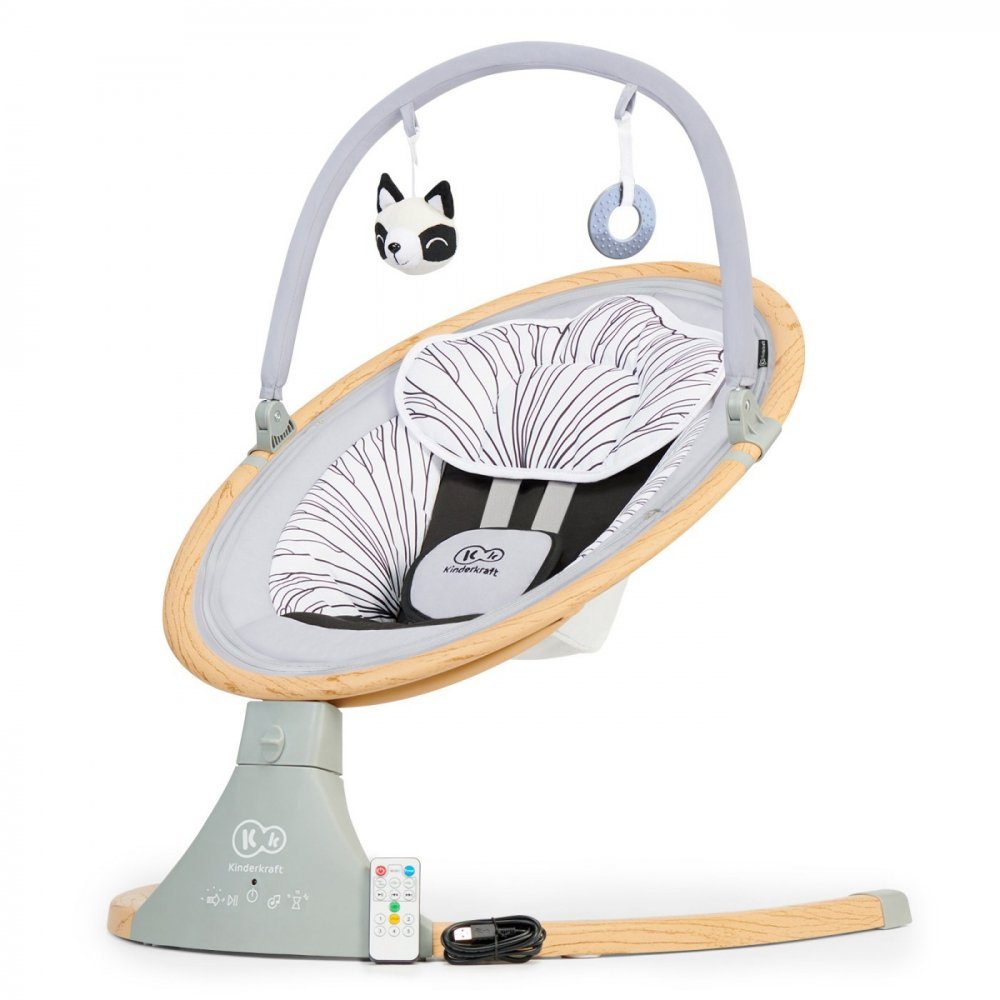 Leagan electric 2 in 1 Kinderkraft Lumi grey – imaginea 8