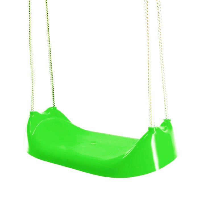 Leagan universal pentru copii, din plastic rezistent, inaltime reglabila, sfoara 10mm, sezut leagan 44 x 22 x 11 cm, Green